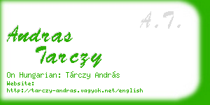 andras tarczy business card
